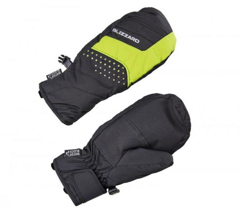 Blizzard Mitten Junior Ski Gloves - černá/zelená