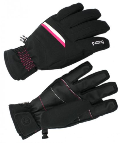 Blizzard Viva Plose Ski Gloves - černá/bílá/růžová